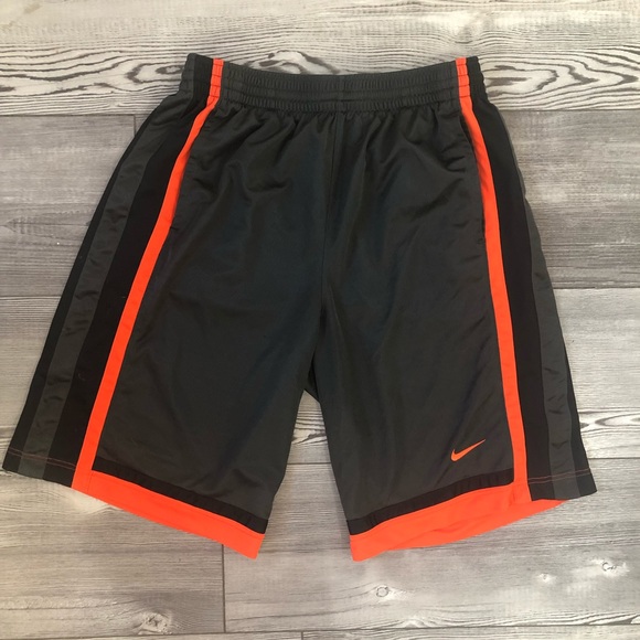 black and orange nike shorts